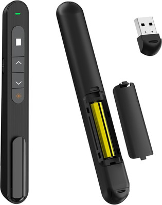 BTS Wireless Presenter Remote RF 2.4GHz USB Presentation Remote for Mac/Keynote/PC/Laptop/PPT Presenter(Black)