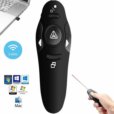 Jihaan USB Wireless Remote Control Professional Laser Pointer Usb presenter black Presenter(Black)