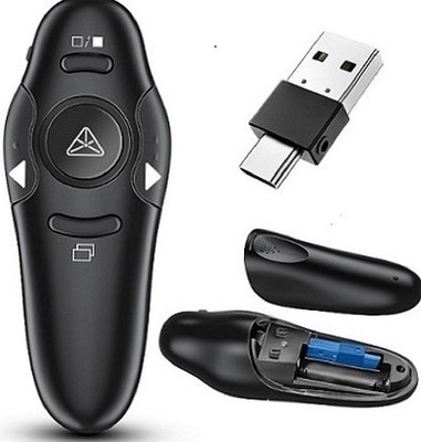 house of common PowerPoint Clicker type c 1 usb with type c clicker Presenter(Black)