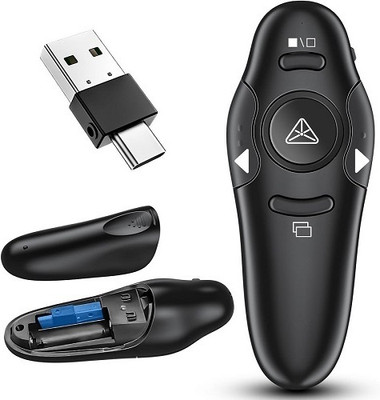Jihaan PowerPoint Presentations with Laser Pointer Presenter Remote Presenter(Black)