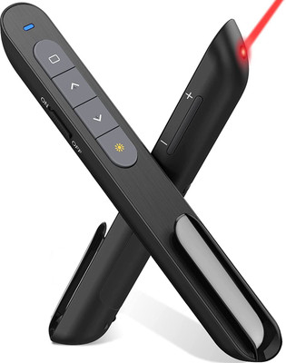 1Goal Laser PointerWireless Presenter for Presentation,Slide Changer,USB Power Point Remote Control Pen,PPT Controller for Mac/Computer/Laptop Windows Presentation Presenter(Black)