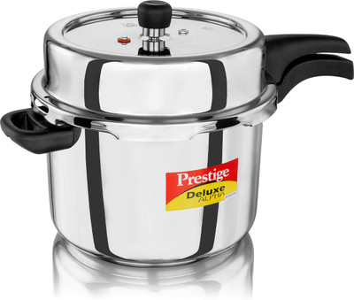 Prestige Svachh Deluxe Alpha 8 L Outer Lid Induction Bottom Pressure Cooker(Stainless Steel)