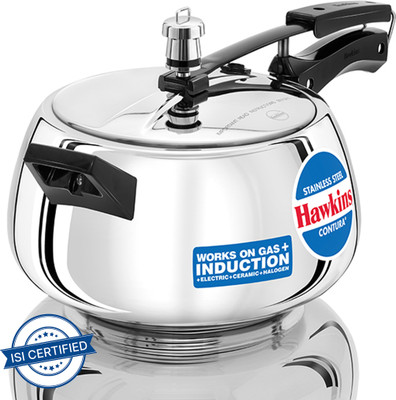 Hawkins Contura (SSC50) 5 L Inner Lid Induction Bottom Pressure Cooker(Stainless Steel)