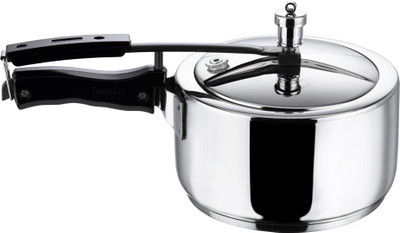 VINOD 18/8 Stainless Steel Sandwich Bottom Inner Lid 5.5 L Inner Lid Induction Bottom Pressure Cooker(Stainless Steel)