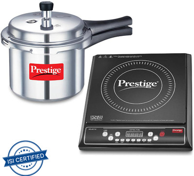 Prestige Kitchen Starter Combi Pack-Atlas 1.0+ 3 L Outer Lid Induction Bottom Pressure Cooker(Aluminium)