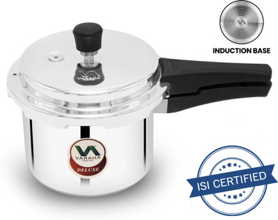 Varaha Deluxe Premium Heavy Gauge 3 L Outer Lid Induction Bottom Pressure Cooker(Aluminium)