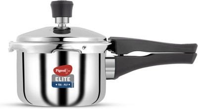 Pigeon Elite Shine 1.5 L Outer Lid Induction Bottom Pressure Cooker(Triply)