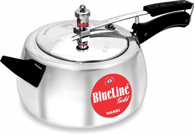 Blueline Gold ISI Certified Handi Inner Lid 5.5 L Inner Lid Induction Bottom Pressure Cooker(Aluminium)