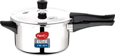 Pigeon Elite Shine 3.5 L Outer Lid Induction Bottom Pressure Cooker(Triply)