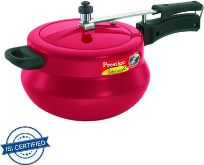 Prestige Nakshatra Plus Red Handi 5 L Inner Lid Induction Bottom Pressure Cooker(Aluminium)