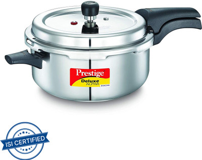 Prestige Svachh Deluxe Alpha 5 L Outer Lid Induction Bottom Pressure Cooker(Stainless Steel)