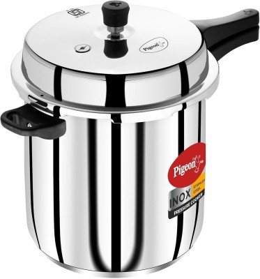 Pigeon Inox 10 L Outer Lid Induction Bottom Pressure Cooker(Stainless Steel)