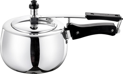 goodflame Handi 3 LTR. Pressure Cooker Aluminium(Induction Base,Silver) 3 L Inner Lid Induction Bottom Pressure Cooker(Aluminium)