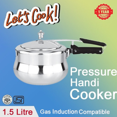 ROYAL ELIBA 1.5 L Inner Lid Induction Bottom Pressure Cooker(Aluminium)