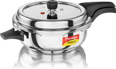 Prestige Deluxe Alpha Svachh 4 L Outer Lid Induction Bottom Pressure Cooker(Stainless Steel)