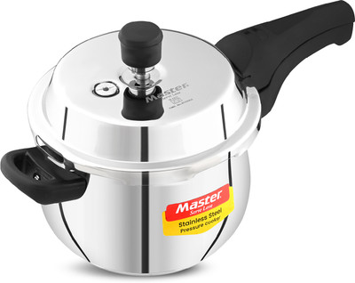 Master Cook-and-serve Stainless Steel Handi 3.5 L Outer Lid Induction Bottom Pressure Cooker(Stainless Steel)
