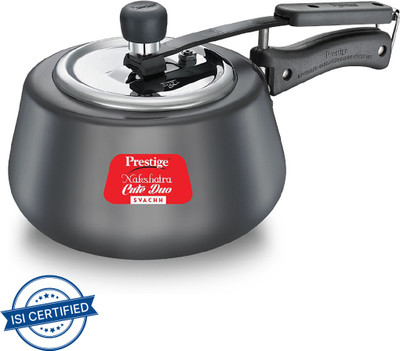 Prestige Svachh Duo Cute 2 L Inner Lid Induction Bottom Pressure Cooker(Hard Anodized)