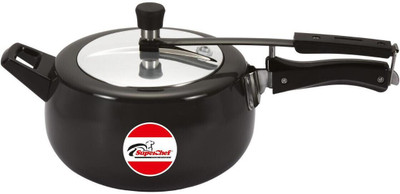 superchef 5 LTR.HA(INDUCTION C0MPATIBLE) 5 L Inner Lid Induction Bottom Pressure Cooker(Hard Anodized)