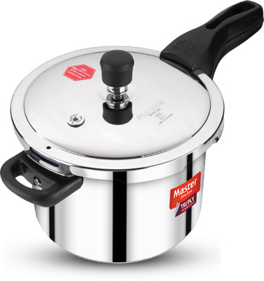 Master Novex Triply Stainless Steel 5 L Outer Lid Induction Bottom Pressure Cooker(Triply)