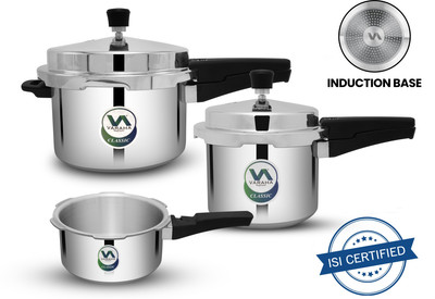 Varaha Classic Combo 2 L, 3 L, 5 L Outer Lid Induction Bottom Pressure Cooker(Aluminium)