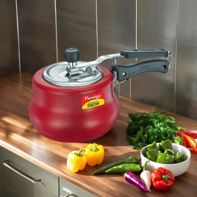 Prestige Svachh Nakshatra Duo Plus 2 L Inner Lid Induction Bottom Pressure Cooker(Aluminium)