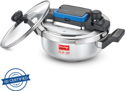 Prestige Svachh FLIP-ON 3 L Outer Lid Induction Bottom Pressure Cooker(Stainless Steel)