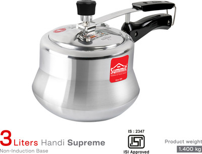 SUMMIT Handi Supreme | Non Induction | 3 L Inner Lid Pressure Cooker(Aluminium)