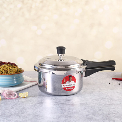 WONDERCHEF Nigella Tri-Ply 2 L Outer Lid Induction Bottom Pressure Cooker(Stainless Steel)