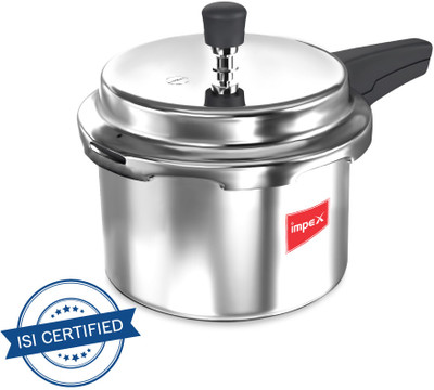 IMPEX Non-Induction Base Aluminium Pressure Cooker with Outer Lid (Silver) 3 L Outer Lid Pressure Cooker(Aluminium)