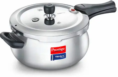 GSI SVACHH TRI-PLY HANDI PRESSURE COOKER 5 L Outer Lid Induction Bottom Pressure Cooker(Triply)