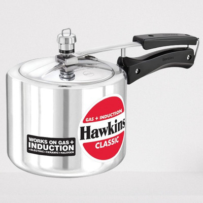 Hawkins Classic Inner Lid Cooker,Tall Design Pan Cooker 3 L Inner Lid Induction Bottom Pressure Cooker(Aluminium)