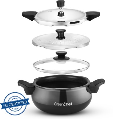 Greenchef Unique 5 L Induction Bottom Pressure Cooker(Hard Anodized)