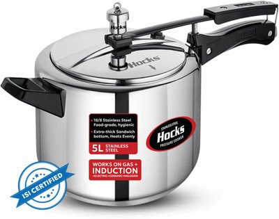 Hocks Hocks Classic Inner Lid 5 L Inner Lid Induction Bottom Pressure Cooker(Aluminium)