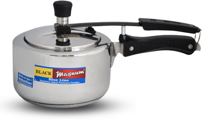 Black Magnum Pro Regular Pressure Cooker Inner Lid 3 L Inner Lid Induction Bottom Pressure Cooker(Stainless Steel)