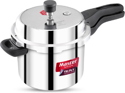 Master Trimora Triply Stainless Steel 5 L Outer Lid Induction Bottom Pressure Cooker(Triply)