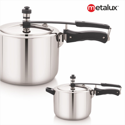 METALUX Meta SS 2 L Inner Lid Induction Bottom Pressure Cooker(Stainless Steel)