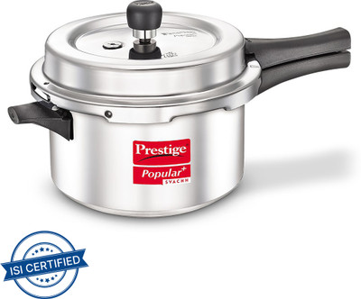 Prestige by TTK Aluminium Pressure Cooker, 4.0 Litre - Silver 4 L Outer Lid Induction Bottom Pressure Cooker(Aluminium)
