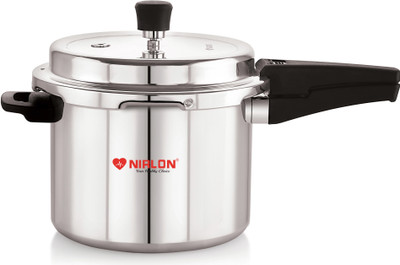 NIRLON Supreme Induction Base Outer Lid Aluminium Pressure Cooker, 5 Liters 5 L Outer Lid Induction Bottom Pressure Cooker(Aluminium)