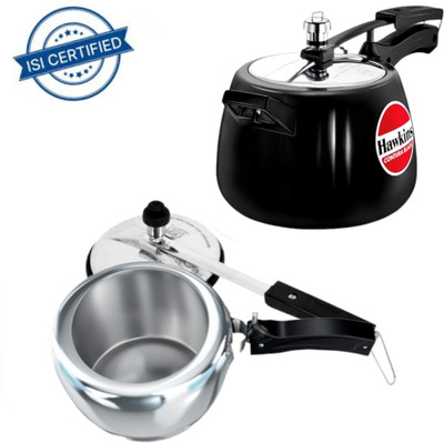 Hawkins 2 L, 5 L Inner Lid Pressure Cooker(Hard Anodized)