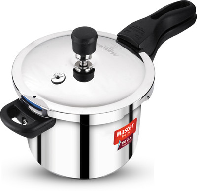 Master 3 L Outer Lid Induction Bottom Pressure Cooker(Triply)