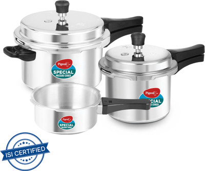 Pigeon by Stovekraft Special and 2 L, 3 L, 5 L Outer Lid Induction Bottom Pressure Cooker(Aluminium)