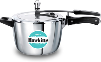 Hawkins TriplyStainless Steel (HSST45) 4.5 L Inner Lid Induction Bottom Pressure Cooker(Triply)