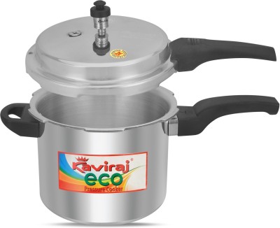 Kaviraj Eco 5 L Outer Lid Induction Bottom Pressure Cooker(Aluminium)