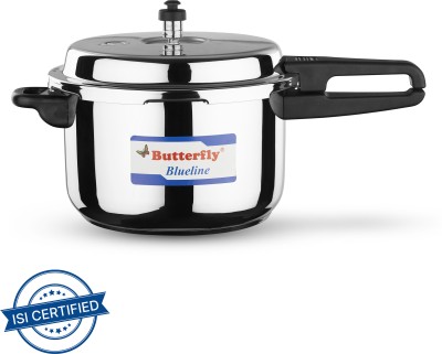 Butterfly Blue Line 7.5 L Outer Lid Induction Bottom Pressure Cooker(Stainless Steel)