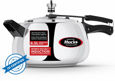 Hocks Curve 6.5 L Inner Lid Induction Bottom Pressure Cooker(Stainless Steel)
