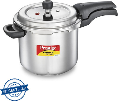 Prestige Deluxe Alpha Svachh 5.5 L Outer Lid Induction Bottom Pressure Cooker(Stainless Steel)