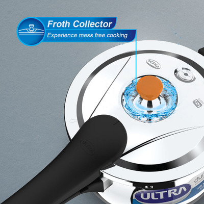 ULTRA DURACOOK HANDI 8 L Outer Lid Induction Bottom Pressure Cooker(Stainless Steel)