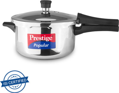 Prestige Stainless Steel 3.5 L Outer Lid Induction Bottom Pressure Cooker(Stainless Steel)