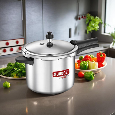 Prestige Judge ACE Outer Lid Easy Grip Handle|Long Lasting Regulator|Durable Gasket 5 L Outer Lid Induction Bottom Pressure Cooker(Stainless Steel)