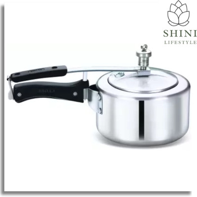 SHINI LIFESTYLE Aluminium Pressure Cooker with Outer Lid, handi cooker 5 L Outer Lid Induction Bottom Pressure Cooker(Aluminium)